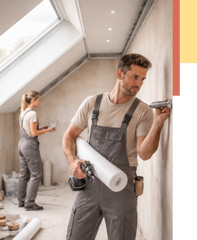 Монтаж натяжного потолка на мансарде в Ульяновске от 3600 руб. | ОТДЕЛОЧНИК-Улн