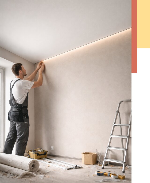 Теневые натяжные потолки в Ульяновске от 8434 руб. под ключ | ОТДЕЛОЧНИК-Улн