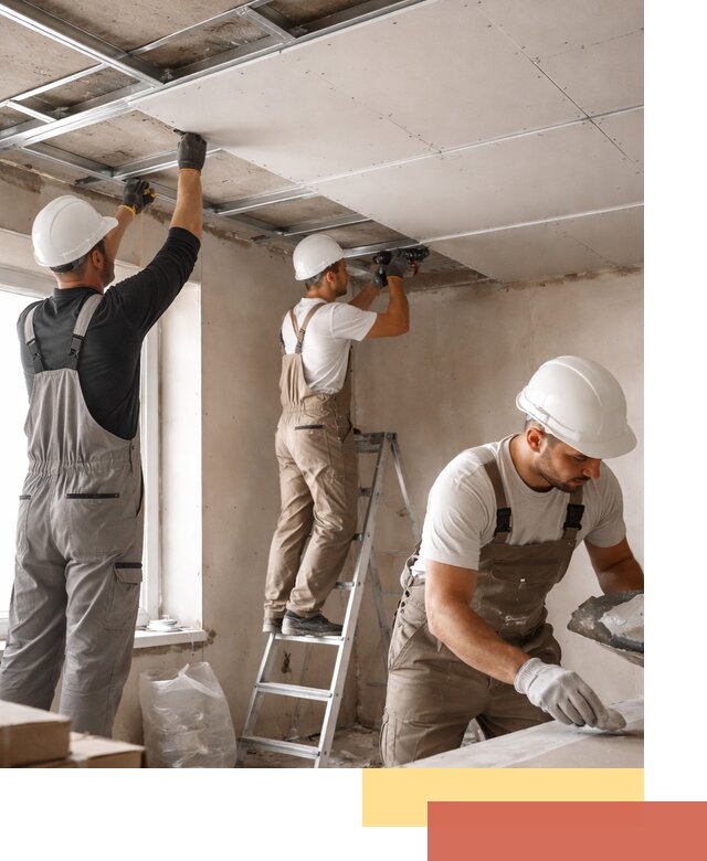 Одноуровневый потолок из гипсокартона в Ульяновске — монтаж и отделка