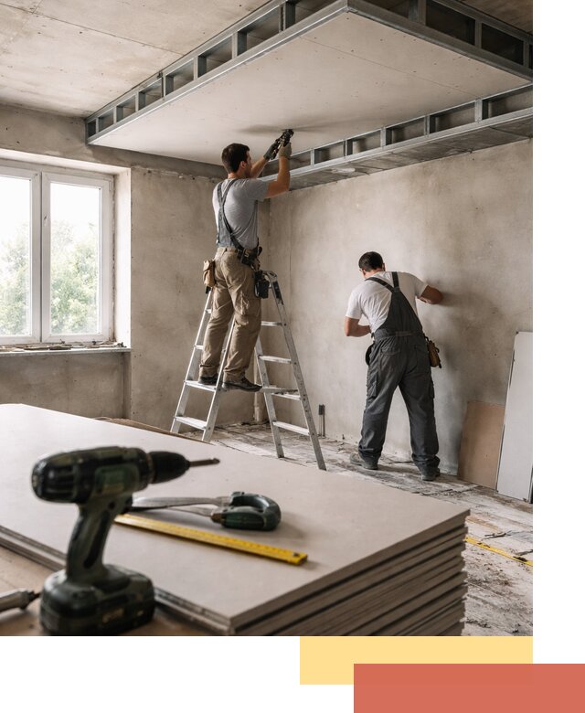 Двухуровневый потолок из гипсокартона в Ульяновске