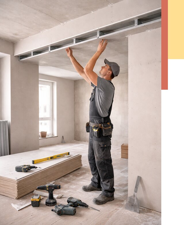 Потолок из гипсокартона с нишей в Ульяновске от 1286 руб. под ключ | ОТДЕЛОЧНИК-Улн