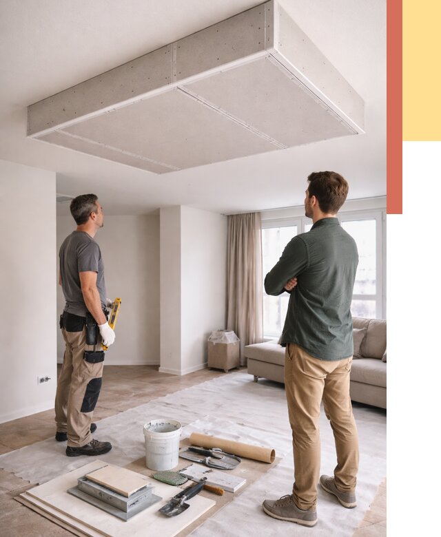 Короб на потолке из гипсокартона в Ульяновске от 2263 руб. — монтаж и услуги под ключ | ОТДЕЛОЧНИК-Улн