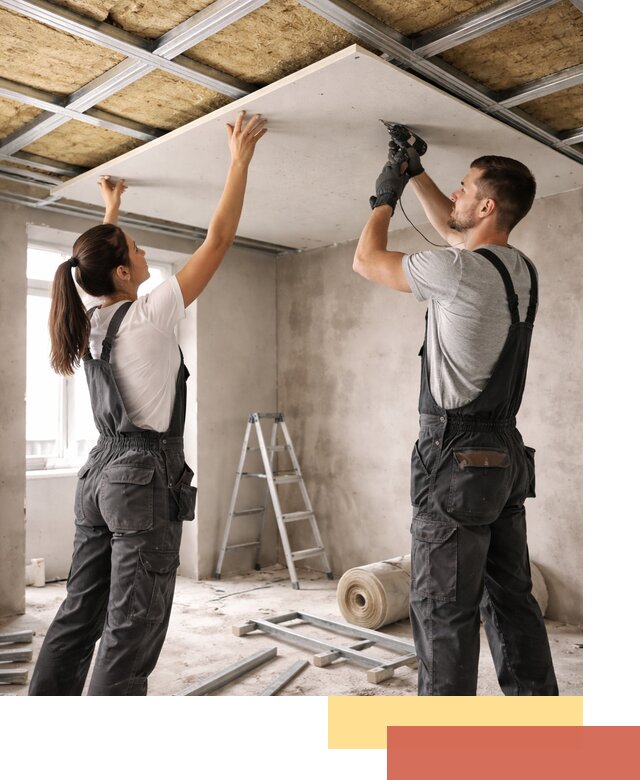 Звукоизоляция потолка из ГКЛ в Ульяновске профессионально и надежно