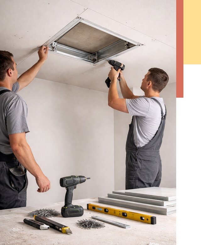 Установка люка в потолок ГКЛ в Ульяновске от 2571 руб. под ключ | ОТДЕЛОЧНИК-Улн