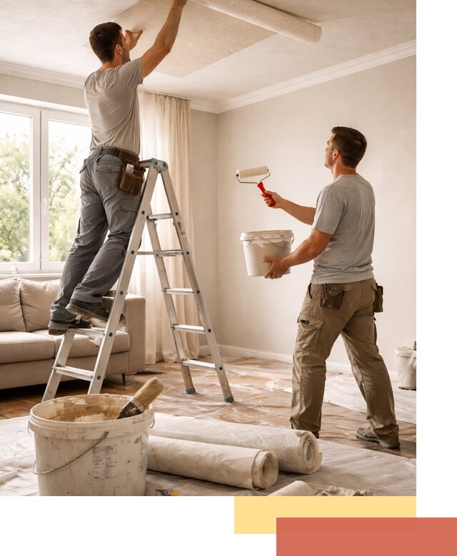 Поклейка обоев на потолок в Ульяновске — качественно и быстро