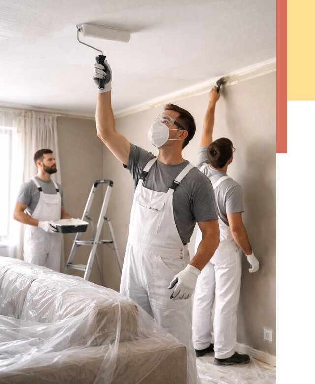 Покраска потолка водоэмельсионной краской в Ульяновске от 2263 руб/м² — услуги под ключ | ОТДЕЛОЧНИК-Улн