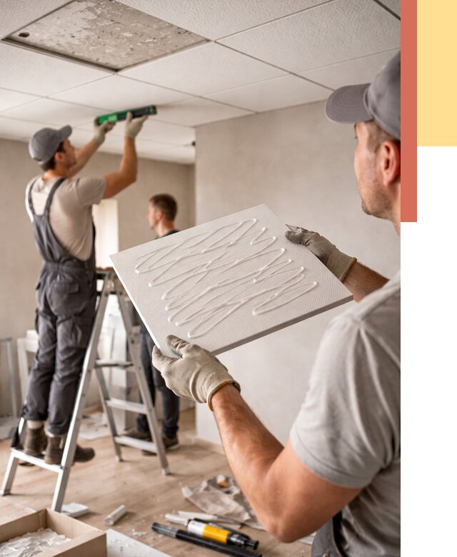 Монтаж потолочной плитки в Ульяновске от 4628 руб. — быстро и недорого | ОТДЕЛОЧНИК-Улн