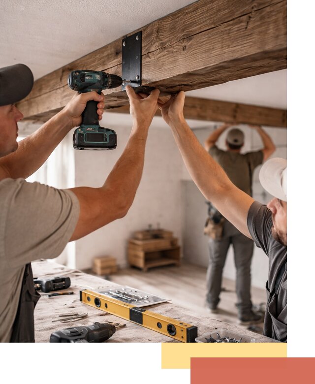 Монтаж декоративных потолочных балок в Ульяновске