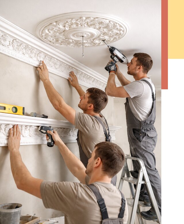 Монтаж лепнины на потолок в Ульяновске от 3291 руб. быстро и недорого | ОТДЕЛОЧНИК-Улн