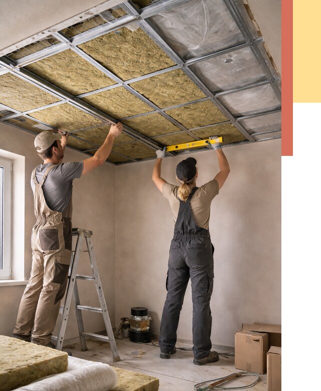 Шумоизоляция потолка в Ульяновске от 1286 руб. под ключ — услуги ОТДЕЛОЧНИК-Улн