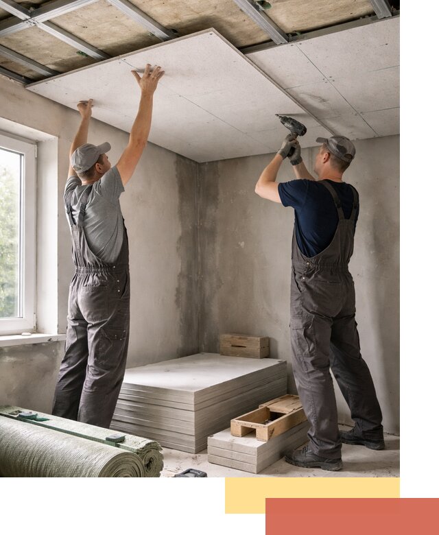 Шумоизоляция потолка панелями ЗИПС в Ульяновске